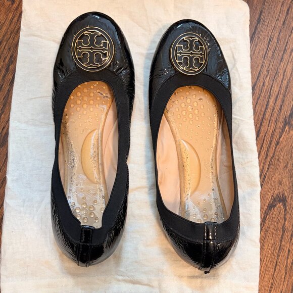Tory Burch Shoes - Tory Burch Women’s Caroline 2 Flats – Black Patent – Size 8.5 – Excellent Cond